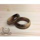 Wooden ring with golden inlay